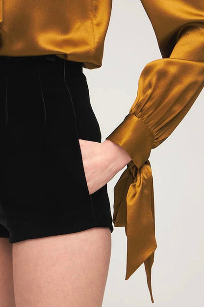 Eleanor Velvet Mini Shorts