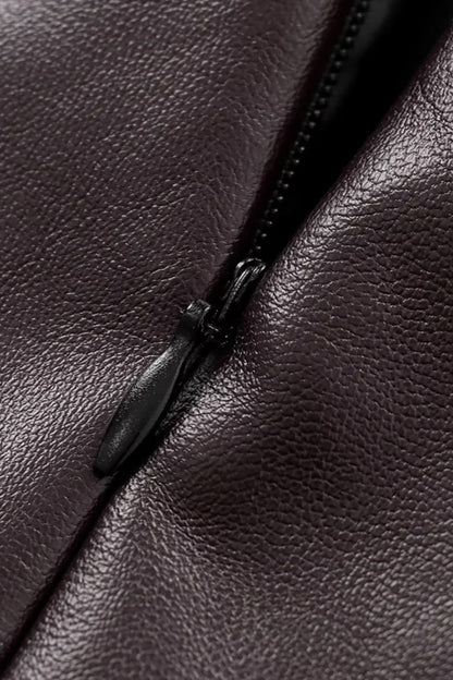 Silvia Leather Skirt